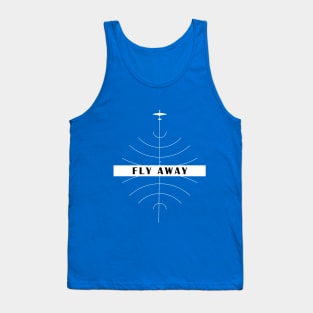 Aviation Minimalistic Fly Away Design Tank Top